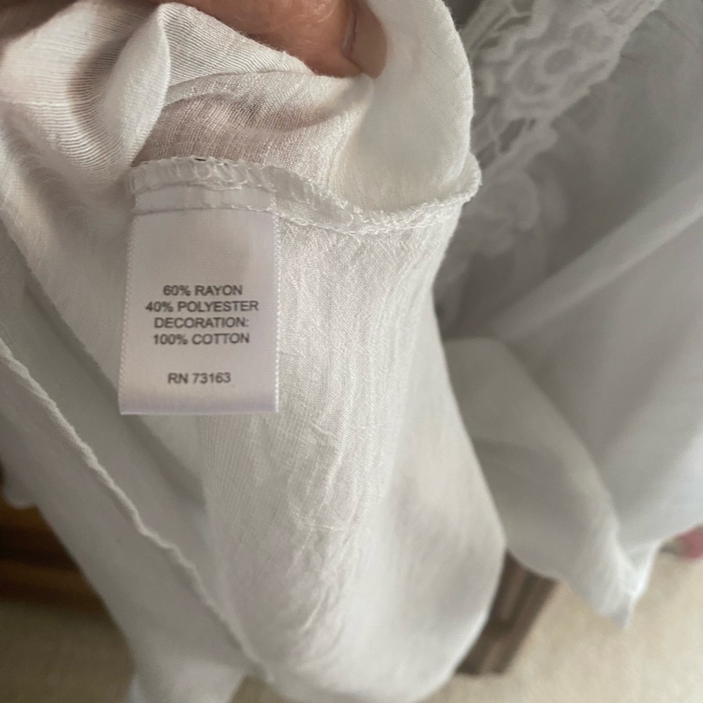 Spense White Lace Detail Women's Robe - Picture 8 of 14